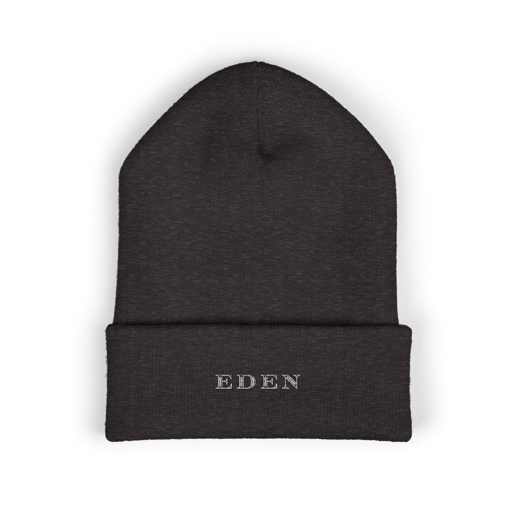 Knit Winter Hat  — Embroidered 'EDEN'