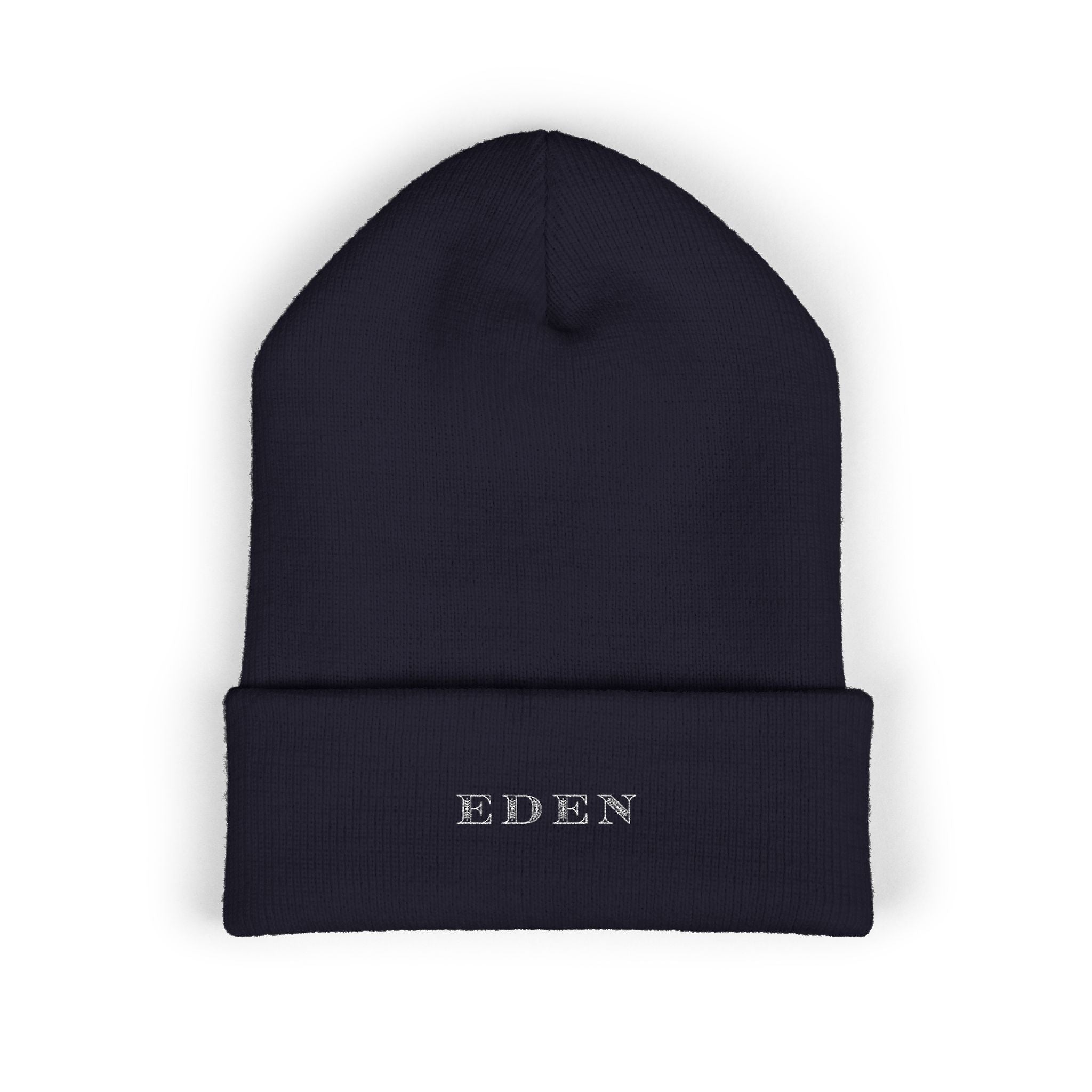 Knit Winter Hat  — Embroidered 'EDEN'