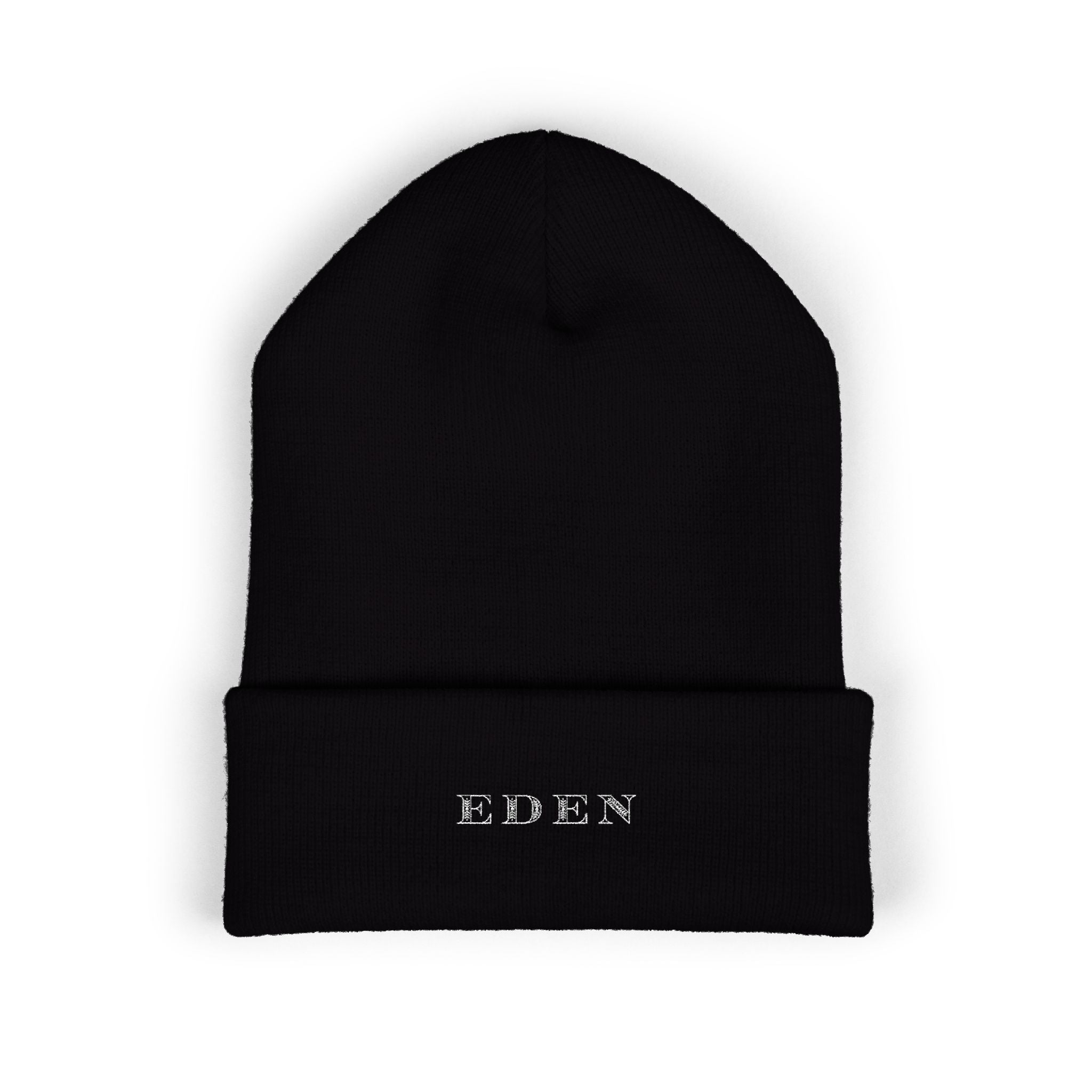 Knit Winter Hat  — Embroidered 'EDEN'