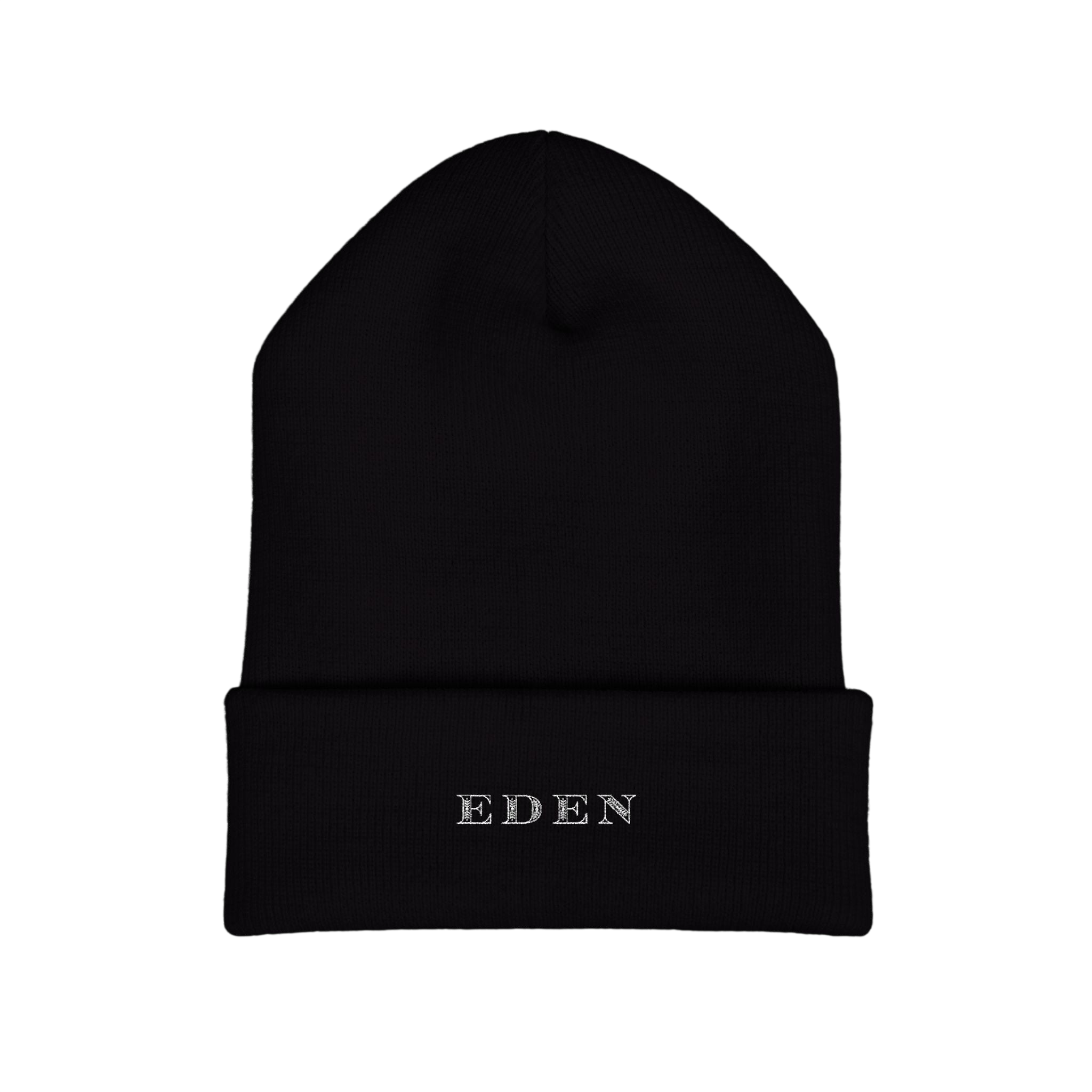 Knit Winter Hat  — Embroidered 'EDEN'
