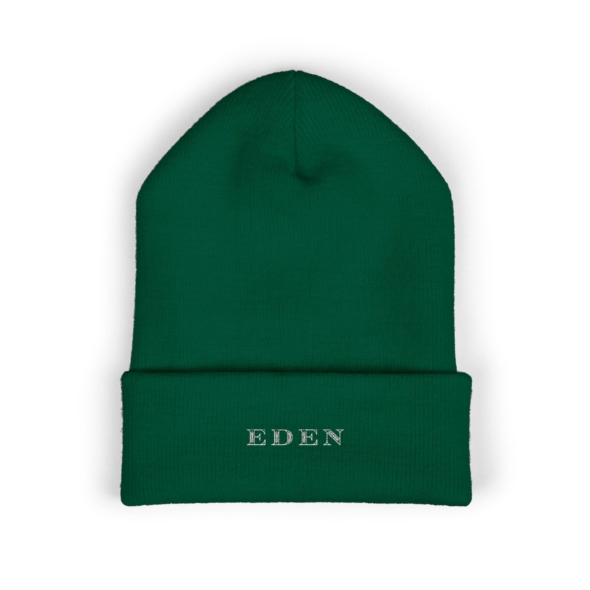 Knit Winter Hat  — Embroidered 'EDEN'