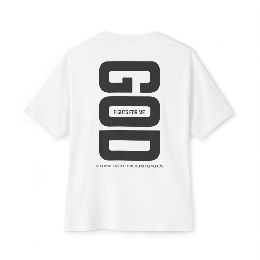 'GOD Fights For Me' Oversized Graphic Tee