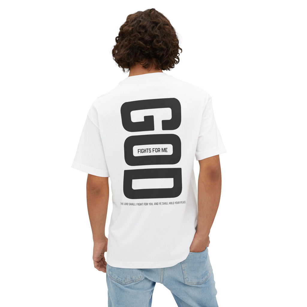 'GOD Fights For Me' Oversized Graphic Tee