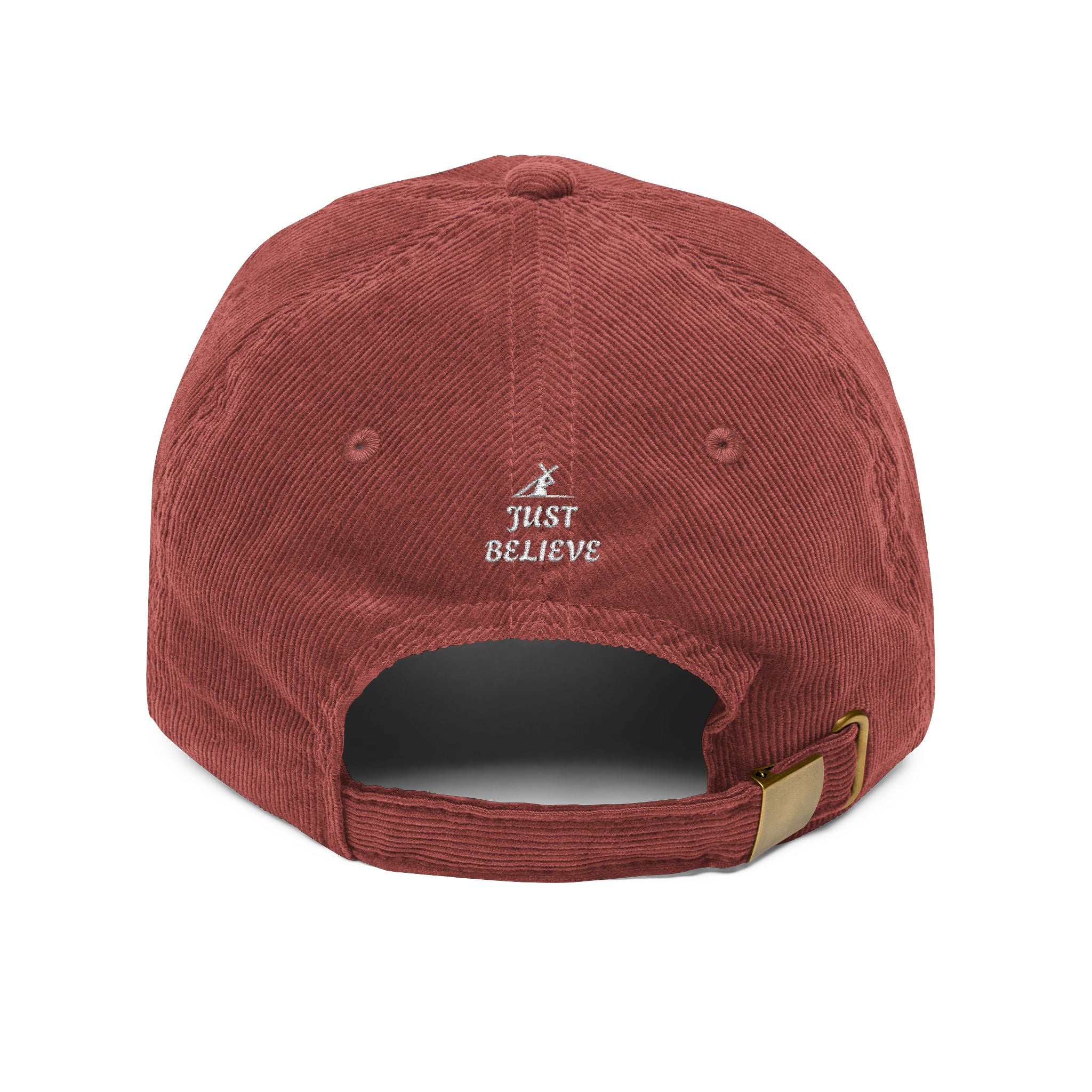 'Just Believe' Embroidered - Vintage Corduroy Cap