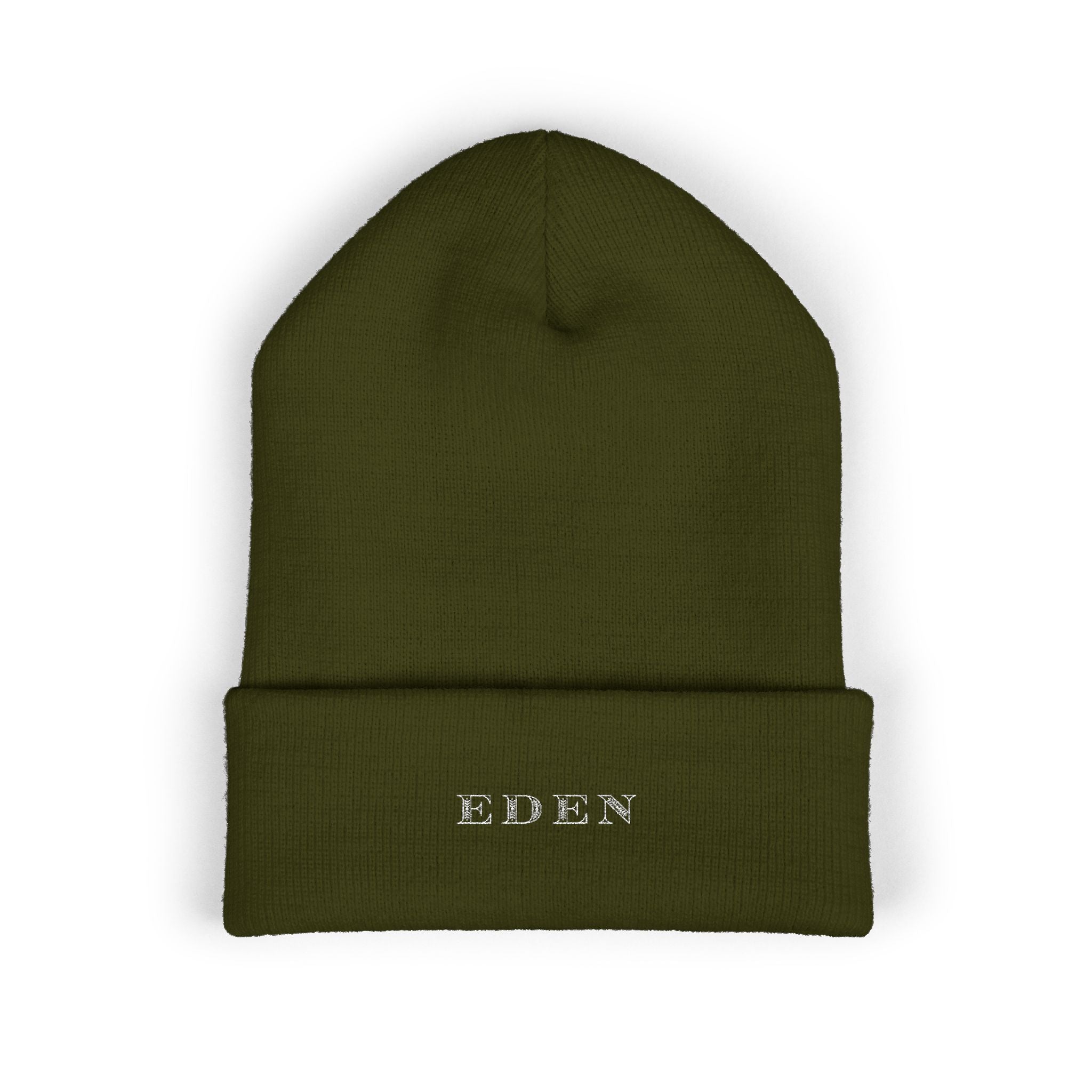 Knit Winter Hat  — Embroidered 'EDEN'