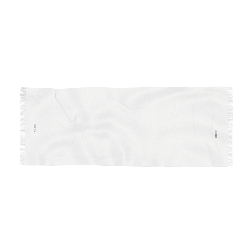 Light Scarf — Minimal White Lightweight Fringe Scarf