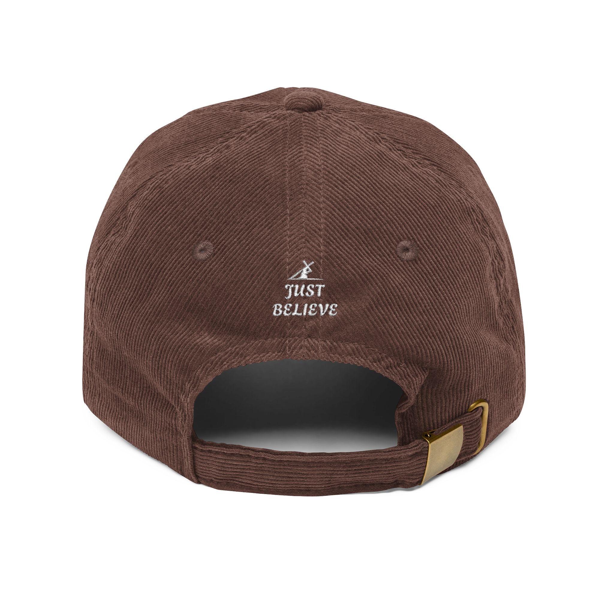 'Just Believe' Embroidered - Vintage Corduroy Cap