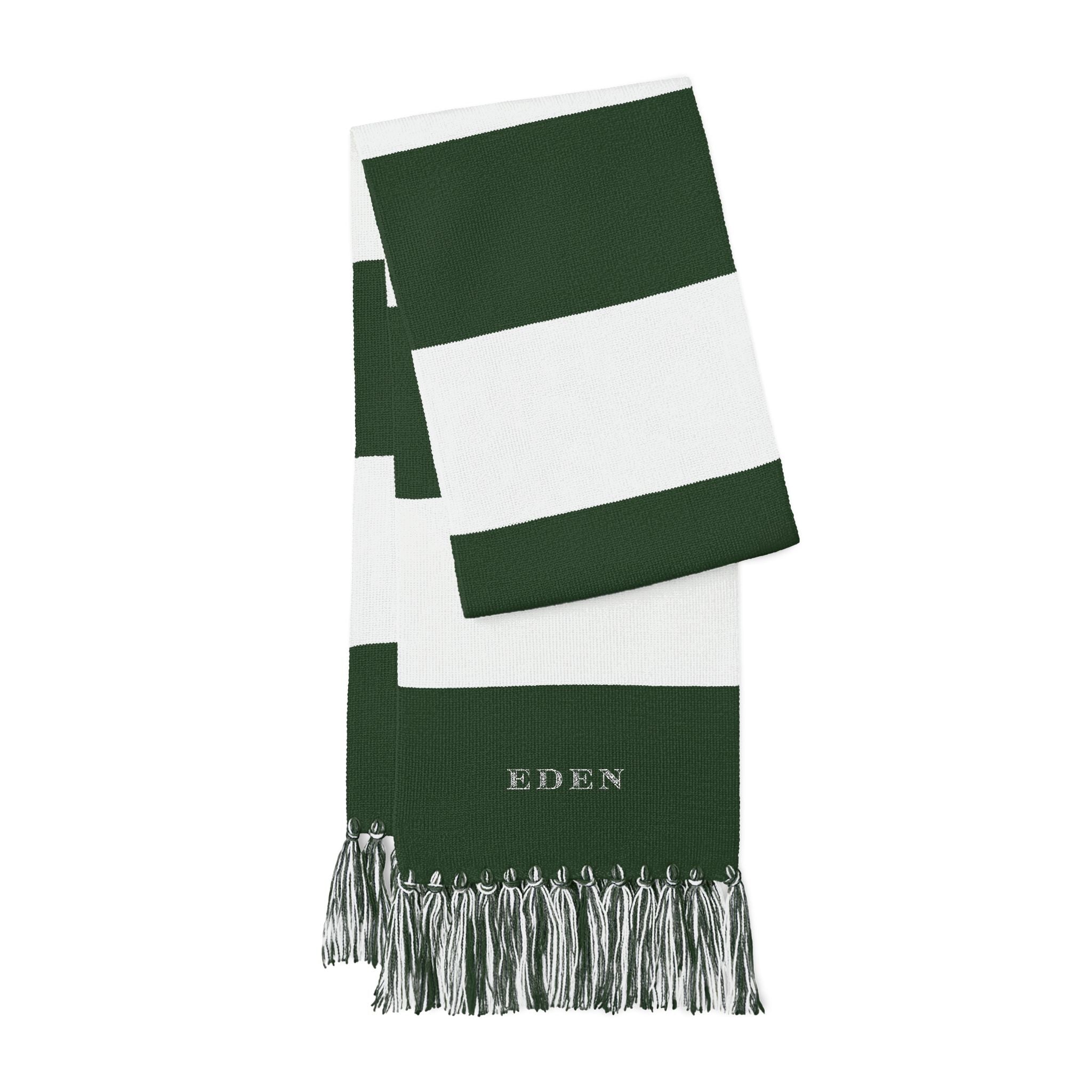 Embroidered Spectator Striped Scarf