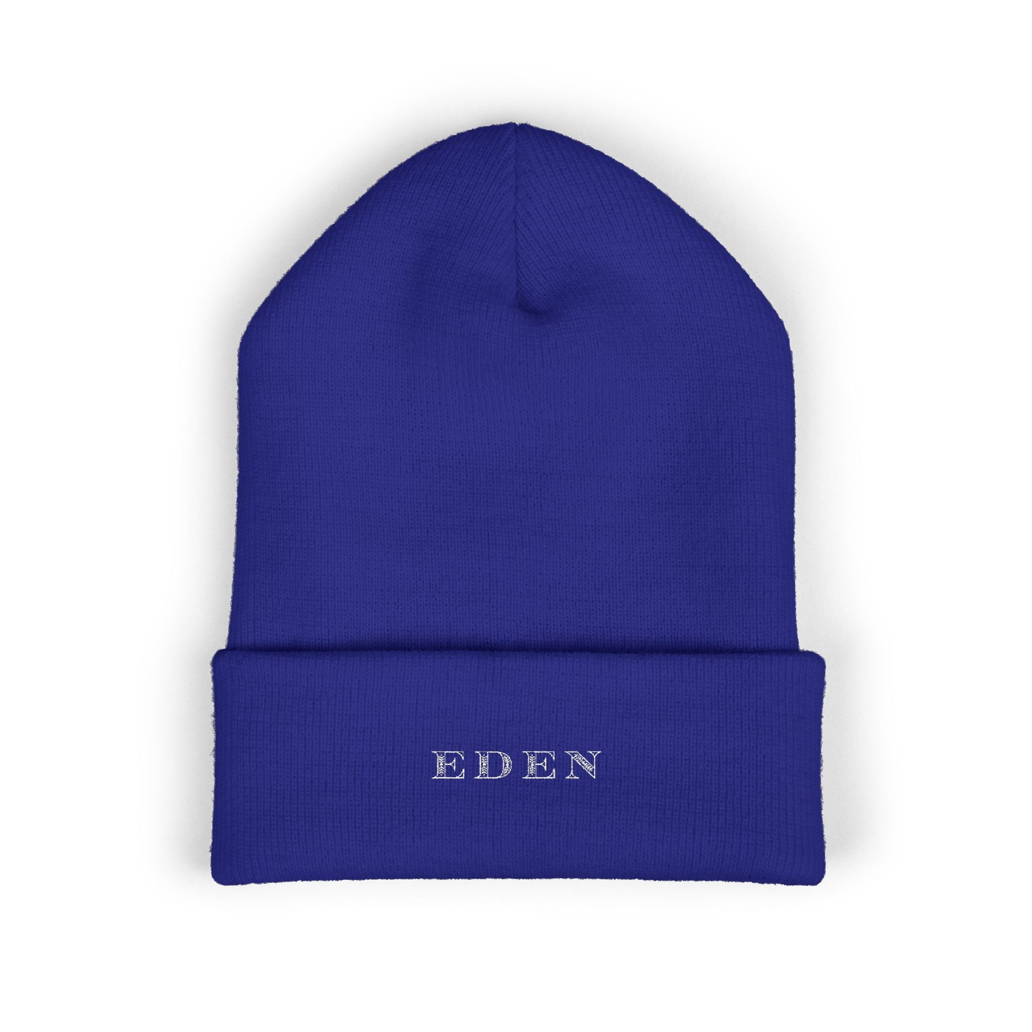 Knit Winter Hat  — Embroidered 'EDEN'